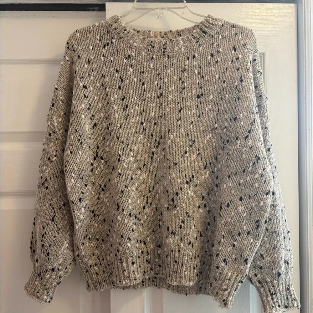 Marled Knit Drop Shoulder Sweater - Picture 3 of 5